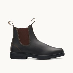 Stout Brown Premium Leather Chelsea Boots, Women's Dress 062 - Blundstone