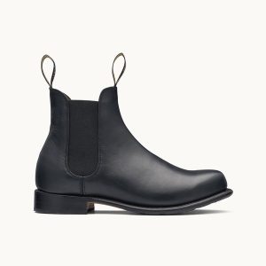 Black Premium Leather Chelsea Boots, Women's Heritage 153 - Blundstone