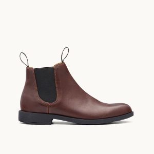 Chestnut Brown Leather Ankle Boots, Men's Dress 1900 - Blundstone
