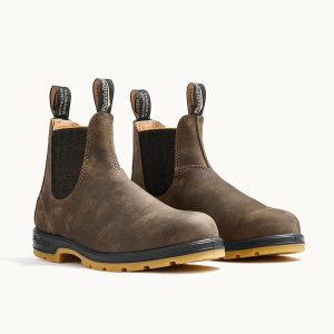 Rustic Brown / Mustard-Black Premium Leather Chelsea Boots, Men's Classics 1944 - Blundstone