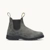 Rustic Black Premium Leather Chelsea Boots, Women's All-Terrain 2055 - Blundstone