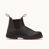 Black / Red Premium Leather Chelsea Boots, Men's Classics 2342 - Blundstone