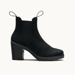Black Nubuck Nubuck Leather High Heeled Boots, Women's Series 2460 - Blundstone