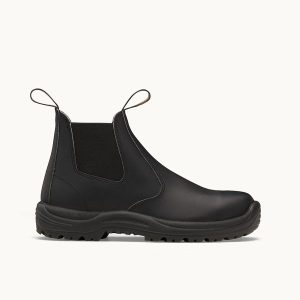 Black Premium Leather Chelsea Boots, Work Series 491 - Blundstone