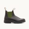 Stout Brown / Olive Premium Leather Chelsea Boots, Women's Originals 519 - Blundstone