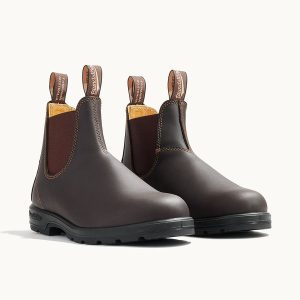 Walnut Brown Premium Leather Chelsea Boots, Women's Classics 550 - Blundstone