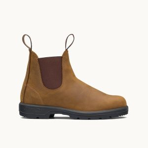 Saddle Brown Premium Leather Chelsea Boots, Men's Classics 562 - Blundstone