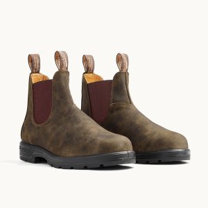 Rustic Brown Premium Leather Chelsea Boots, Men's Classics 585 - Blundstone