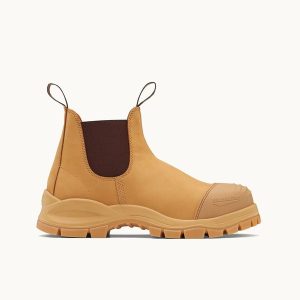 Wheat Nubuck Leather Work Boots, Unisex Extreme Series 989 - Blundstone