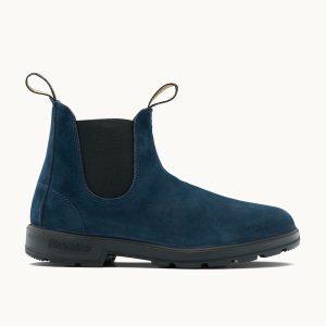Midnight Navy Suede Leather Chelsea Boots, Men's Originals 2503 - Blundstone